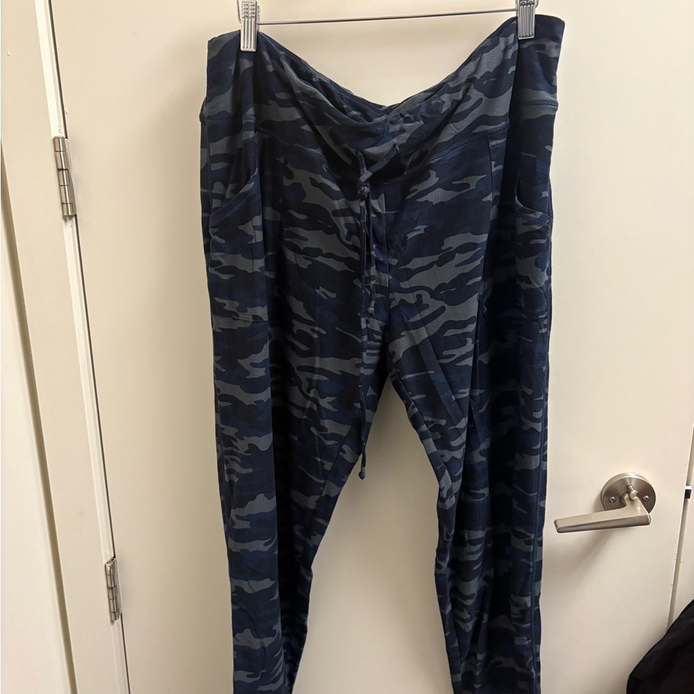 Grace & Lace Blue Camouflage Loggers (legging joggers)